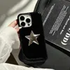 Études de téléphone portable Y2K Placage mignon Placing 3D Star Soap Téléphone pour iPhone 15 14 13 Pro Max Pentagram Cool Élégant Protection Silicone Couvre souple J240426