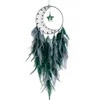 Figurine decorative Dream Catcher Dream Catcher Led Feather Feather intrecciato Coppa per la decorazione della camera Poster di arredamento per l'arredamento natalizio.