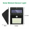 Dekorationer 30 LED Solar Light Pir Motion Sensor Wall Light Outdoor Solar Lamp Waterproof Solar Powered Sunlight Street Lamp Garden Decor