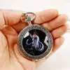 Pocket Watches kreative Retro Dragon Quartz Uhr für Männer Silber Halskette einzigartige Anhängeruhrkette Geschenk