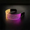 Lunettes de soleil uniques Cyberpunk Cyberpunk LED SUMSHADADE GLASS ÉCLAIRAGE SUMPLASSES DE SOING CHODES CHODES CHEMINES LURES FUNSEURS ÉCLAUIRE TRIPLEXW