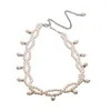 Paski metalowa talia lina letnia żeńska biała perłowe dekorki kolorowe cienkie kroplę
