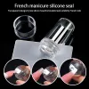 Art Silicone Fingertip Printing French Nail Seal Transparent Jelly Mall Artistic Mönster DIY Scraper Accessories Tool Set