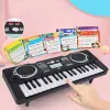 Klawiatury Przenośna elektroniczna klawiatura fortepianowa Dzieci Instrument Muzyczny Wyświetlacz LED 37 klawisze Digital Keyboard Keyboard Education