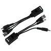 1 Pair 3 in 1 Plug BNC Male to RJ45 Audio Video Power Balun Transceiver for CCTV Camera