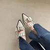 Scarpe casual tacchi grossi tacchi da donna 2024 slingback estivi pompe a filo street stile tacco medio e sandali vintage punk