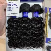 Bundels pakket haar menselijk haarbundels zwarte lange diepe golf golvende krullend menselijk haarbundels elegant natuurlijk op zoek naar dagelijks gebruik