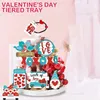 Party Decoration Valentine's Day Tiered Tiered Tray Decor Love Table TRÄG Sign Dekorationer Happy Valentine For Wedding Anniversary Holiday