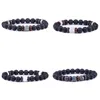 Perlen natürliche Mondsteinperle tibetanische Buddha Armband Chakra Lava Stein ätherische Öl Diffusor Armbänder Frauen Männer Schmuck Geschenk DHT3L