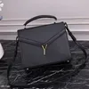 Bolsa de sobre de lujo Bolso de cuero de cuero Importado Bolso de hombro Crossbody Bolsos de cuerpo de caviar de alta calidad Moleta mediana y maletín de carrusel Bolsa de hombres negros