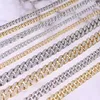 Top Quality Lager Icy Out Moissanite Cuban Link Rapper Luxury Personality Miami Chain Necklace