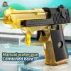 Desert Eagle Pistol Children Manual Water Gun Portable Summer Beach Outdoor Shooting Pistol Fight Fantasy Toys for Boys Kids Gam 240424