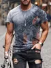 T-shirts masculins Mode d'été 3D Imprimé à manches courtes courtes O-couches Men de rue Men de rue surdimension
