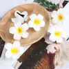 Dekorative Blumen 20 PCs Künstliche Frangipani Kopfschmuck Accessoire Girls Haarklammern Tiara Haarnadel Barrette für Frauen Eva Plumeria Blume