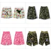 Designerin Herren Shorts Frauen schwimmen Baumwolle Terry Luminöse Sommerhosen Spot Camo Rotblau lila reflektierende Fitnessstudio Schwimmböden