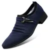 Chaussures décontractées hommes en cuir 2024 italien élégant oxford grande pantoufles formelles