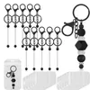 Keychains 20 PCS Barres de perles bricolage pour les perles, y compris 10 clés de porte