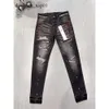Jeans de créateurs de jeans ksubi pour hommes jeans femmes jeans petit ami drip crème gris jeans violet court ksubi
