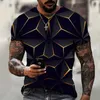 T-shirts masculins T-shirt Hip Hop Fashion Harajuku Street 3D Diamond Print Pattern Mens Summer Sports Top Top à manches courtes J240426