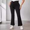 Spodnie Plus Size Spring Summer Flare Pant Women Wysoka talia Nieregularna plisowana moda Slim Ladies Spodnie Casual Woman