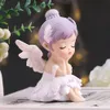 Cartoon Girl Figurine Ballerina Angel Statua Śliczna dekoracyjna dekoracje komputerowe mini ozdobnik samochodowy dekoracja domowa 240427