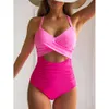 One Piece Swimsuit for Women in Large Size, New Multi-color Solid Color Bikini, Sexy Backless