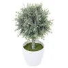 Dekoracyjne kwiaty sztuczne sferyczne kuliste rośliny doniczkowe sztuczne mini rośliny domowe kulki bukszpanu fałszywe wystrój bonsai