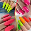 Lilycute 7 ml matt fluorescens färg gel nagellack vår sommar alla för manikyr bas top coat semi permanent naglar konst 240425