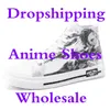 Chaussures décontractées Men Anime Attack Cartoon Cosplay Sneakers Femmes High Top Top Vulcanisé Canvas For Drop