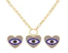 Colliers pendentifs Highend Angel Eye Set Simple Retro Diamond Clavicule Chaîne alliage en alliage Route d'oreille Eyer Français Eyes E2583998
