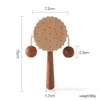 Mobiles# Wooden Baby Rattle Toy 0-12 Months Wooden Mobile Newborn Music Handmade Wooden Educational Toy Baby Early Education Soothing Toy d240426