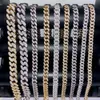 Top Quality Lager Icy Out Moissanite Cuban Link Rapper Luxury Personality Miami Chain Necklace