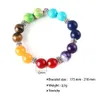 Classic 7 Chakra Reiki Bransoletka Energy Beads Natural Stone Black Rope Pletające jogę Reiki Równowaga Bransoletki Banles Meditation Prezent