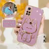 Cell Phone Cases Note11s Luxury Electroplated Mirror Stand Shell Suitable for Xiaomi Redmi Note 11 Pro 4g 5g 11s Plus 10 10s 9 9s Silicone Stand Cover J240426