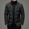 Vestes de la veste de l'homme de haut niveau 2023 Nouvelle arrivée Men Business Casual Classic Classic Cost Collier 90% Gery Duck Down Coat Keep Warm Parkas