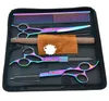 70Inch Purple Dragon Professional Pet Grooming Scissors Set Dog Cutting Scissors Thinning Scissors Curved Shears Pet Supplies 6654610