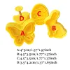 Vormen 1/4 stcs Easter Bunny Patroon Plastic bakvorm Keuken Koekje Cookie Cutter Pastry Plunger 3d Die Fondant Cake Decorating Tool