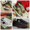 Designerschuhe Tennis 1977 Casual Shoes Designer Herren Schuh Italien Green und rote Webstreifen Gummi Sole Stretch Cotton Low Top Men Sneakers 40-46 Outdoor-Schuhe Sneaker