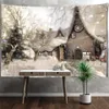 Tapices Crystal Christmas Tapestry Serie de escena de nieve Hanging Romantic Style Witchcraft Home Room Decor