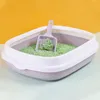 Bandeja de arena para gatos, fácil acceso para la limpieza, ideal para las razas de gatos Hogares de gatos 3105