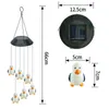 Figuras decorativas Lámpara solar Chimes de viento Chimes Windchimes LED LED