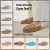 Tasarımcı Sandallar Erkekler için Kadınlar İtalya Lüks Çiçek Brokar Terlik Tasarımcılar Slaytlar Kadınlar Yaz Plajı Sandal Kauçuk Düz Dipler Kaydırma Flip Flops Boyut 36-45