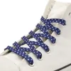 Shoe Parts Coolstring Trend Personality Heat Transfer Shoelaces Sublimated Printed Blue White Star Printing Boot Laces For Sneaker Flatlace