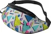 Sac à dos 80s Fanny Pack Retro Fashion Taist décontracté pour les hommes Femmes Sac à ceinture réglable Voyage Randonnée