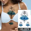 Tattoo Transfer Waterproof Temporary Tattoo Sticker Butterfly Flower Wing Fake Tatto Big Tatoo Tatouage Temporaire Back Chest for Women Girl 240426