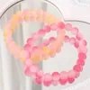 Kościa Modna różowa kryształ kwarc naturalny Bransoleta Bransoletka sprężysta terapia łańcuch energetyczny łańcuch biżuterii koraliki miłośnik daru