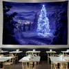 Arazzi psichedelici dell'albero di Natale ara ad arazzo foresta goleou paesaggio arte muro appeso camera da letto dormitorio decorazioni murali per la parete