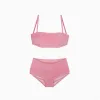 Set Koreaanse vrouwen Nieuw twope -swimsuit Solid Color Bikini Sling Sexy Slimming Three Pieces Swimwear Bikini's Hot Spring Bading Suit