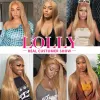 Perruques # 27 Honey Blonde Bundles Hair Right Poules de cheveux brésiliens tisser les cheveux humains Poules de cheveux raides Packs 3/4 packs