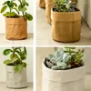 Storage Bags Waterproof Kraft Paper Bag Flowers Pots Holder Multifunction Home Reuseable Plant Pot Decoration Accessories